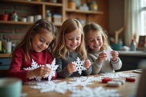 Schneeflocken basteln mit Kindern: Kreative Winterideen