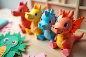 16 Drachen basteln Ideen für Kinder