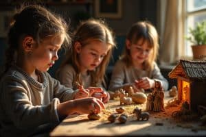 14 Krippen basteln Kinder Ideen