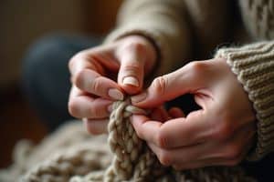 Stricken von Handarbeiten